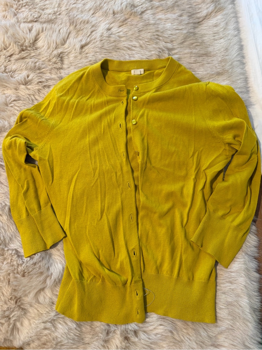 J. Crew Factory Crewneck Button-Front Cardigan Small